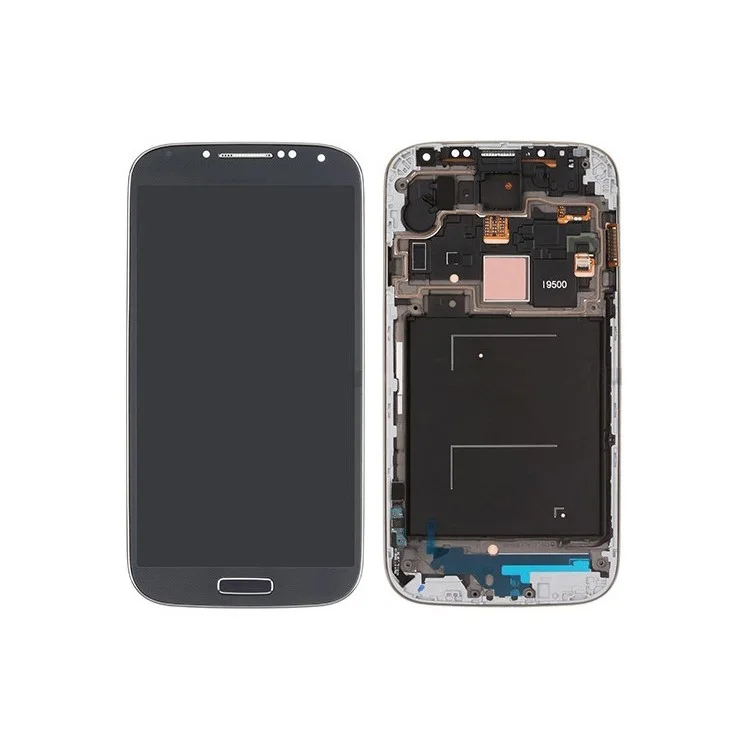 Touch Screen Digitizer LCD Assembly with Frame + Sensor Flex Cable for Samsung Galaxy S 4 IV I9500 - Dark Blue