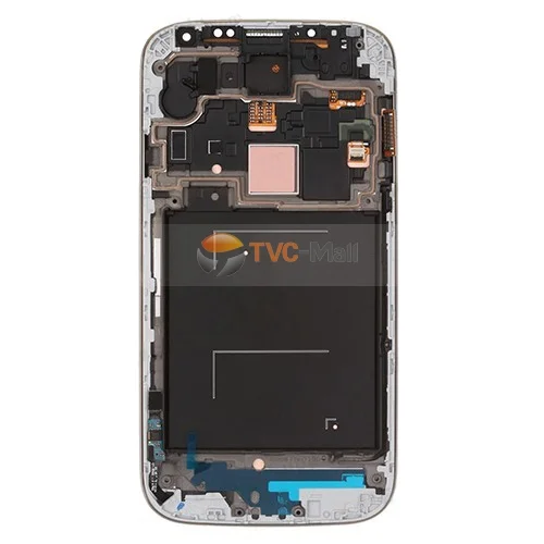 Touch Screen Digitizer LCD Assembly with Frame + Sensor Flex Cable for Samsung Galaxy S 4 IV I9500 - White