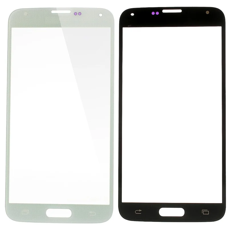 High Quality Front Outer Glass Lens Repair Part for Samsung Galaxy S5 SV GS 5 - White