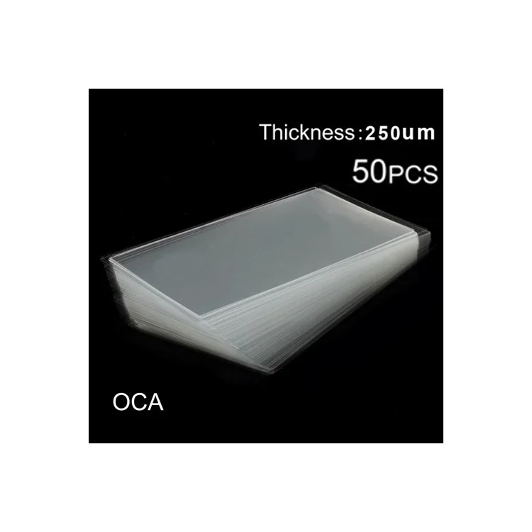 50Pcs LCD Digitizer OCA Optical Clear Adhesive Double-side Sticker for Samsung Galaxy Mega 6.3 I9200, Thickness: 0.25mm