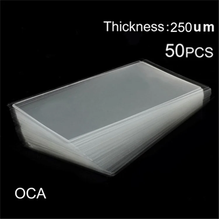 50pcs OCA Optical Clear Adhesive Double-side Sticker for Samsung Galaxy S4 i9500 LCD Digitizer, Thickness: 0.250mm