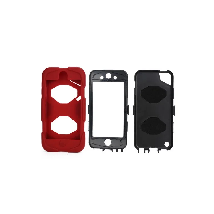 New Survivor Impact Hybrid Hard Case for iPod Touch 5 with Screen Protector - Black / Red
