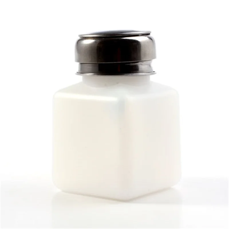 100ml Alcohol Nail Polish Remover Liquid Press Pumping Dispenser Bottle