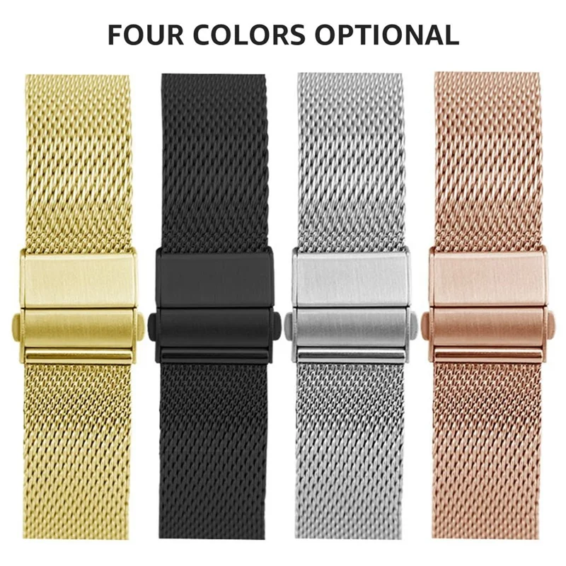 Wholesale Customize 22mm Stainless Steel Thick Mesh Watch Band Quick