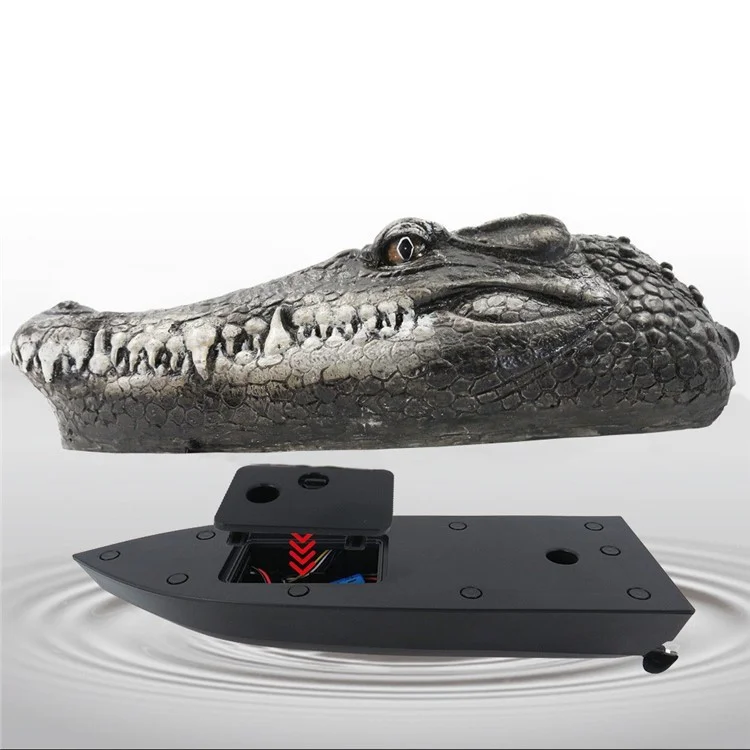 FLYTEC V005 2.4G RC Boat Simulation Crocodile Head Electric Racing Boat Summer Water Toy for Pool Lake Pond