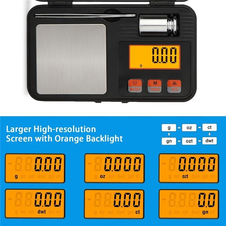 Scala Della Cucina Digitale 200g / 0,01 g Scala di Gioielli Multifunzione di Precisione ad Alta Precisione Con Cassetta Degli Attrezzi Con Cassetta Degli Attrezzi