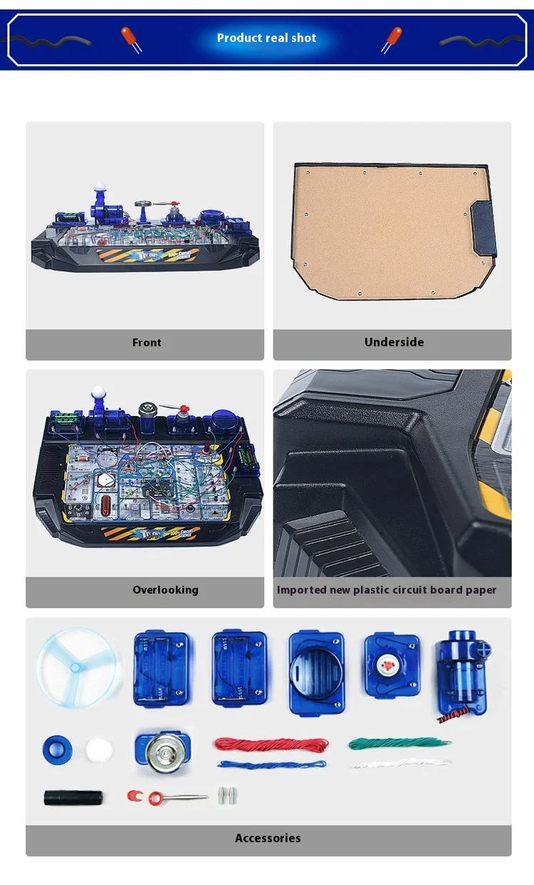 Kit d'expérimentation scientifique STEM 100 en 1, jouet éducatif, créateur de circuits électroniques, ensemble de 12