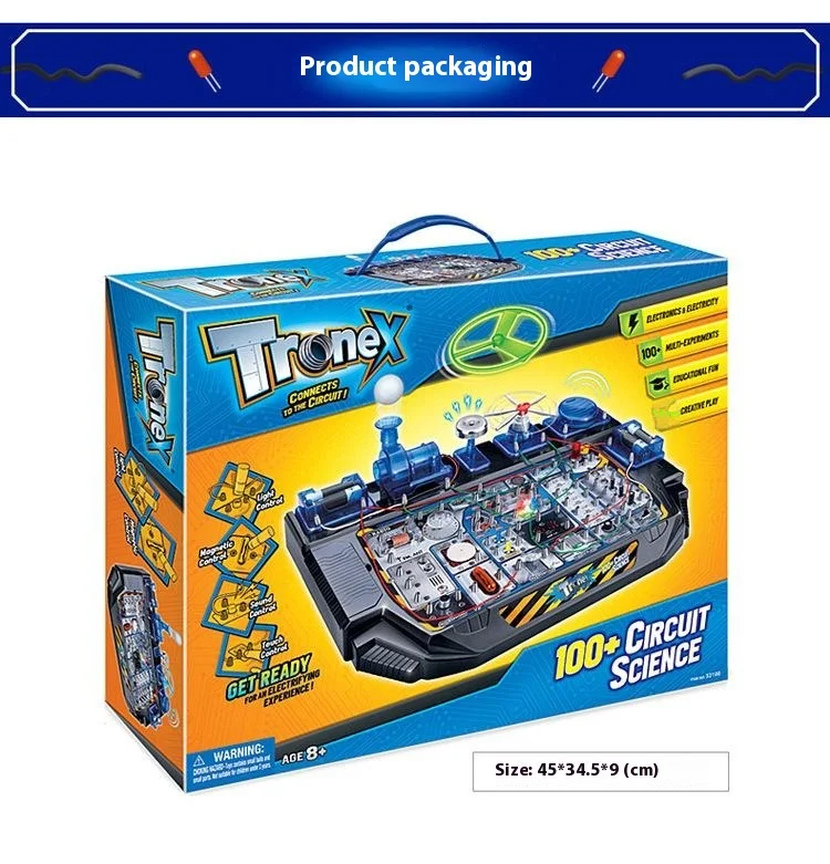 Kit d'expérimentation scientifique STEM 100 en 1, jouet éducatif, créateur de circuits électroniques, ensemble de 13