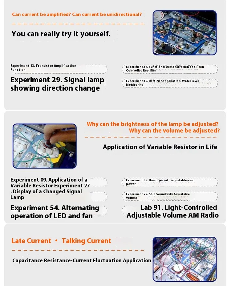 Kit d'expérimentation scientifique STEM 100 en 1, jouet éducatif, créateur de circuits électroniques, ensemble de 6