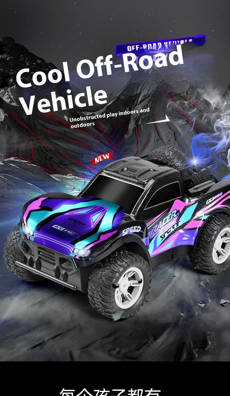 Camionnette radiocommandée 2,4 GHz avec double jet d'eau, effets sonores, véhicule tout-terrain haute vitesse et franchissement d'obstacles - Modèle réduit 9166-8 (3) 1