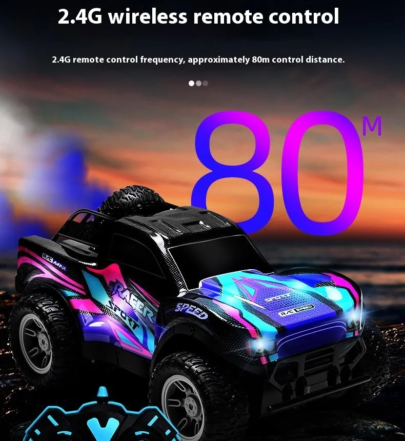 Camionnette radiocommandée 2,4 GHz avec double jet d'eau, effets sonores, véhicule tout-terrain haute vitesse et franchissement d'obstacles - Modèle réduit 9166-8 (3) 3