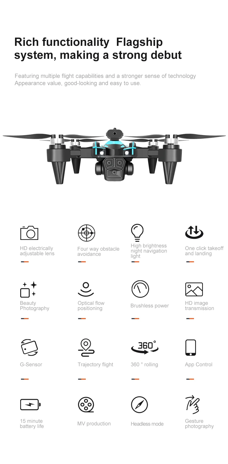 XKJ K12MAX HD Camera RC Drone Brushless Foldable Quadcopter with Display Screen Remote Control, 2 Batteries 4