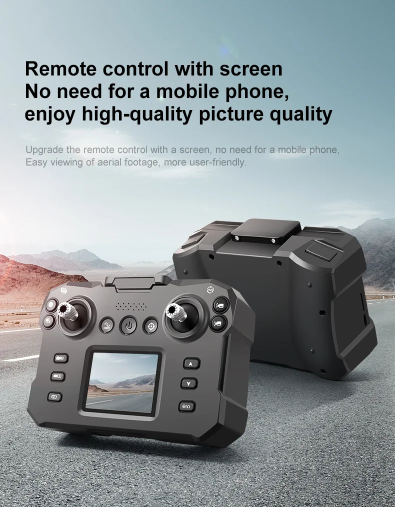 XKJ K12MAX HD Camera RC Drone Brushless Foldable Quadcopter with Display Screen Remote Control, 2 Batteries 5