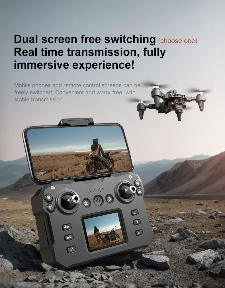XKJ K12MAX HD Camera RC Drone Brushless Foldable Quadcopter with Display Screen Remote Control, 2 Batteries 7