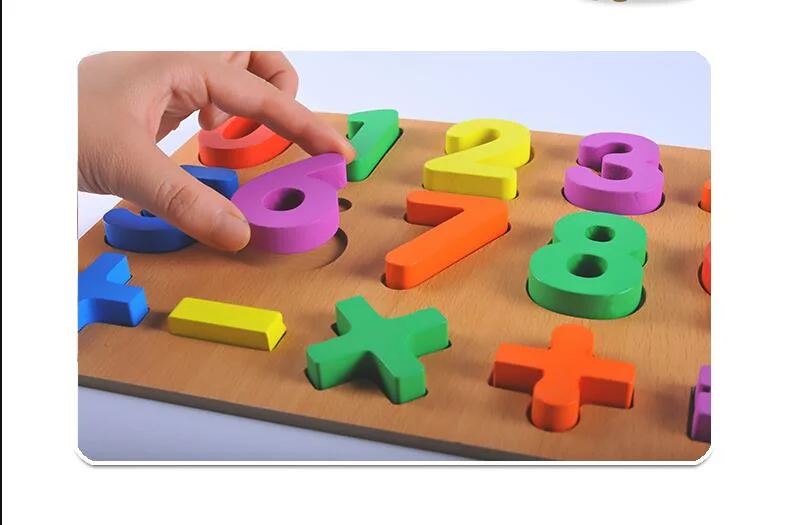 Wooden Puzzles Alphabet Letter Number Board Games Learning Jigsaw