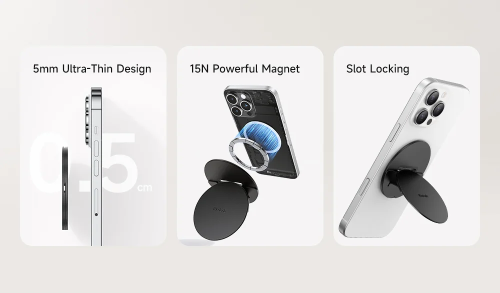 MCDODO MR-7910 Phone Back Leather Magnetic Stand Multi-Angle Support Phone Kickstand 3