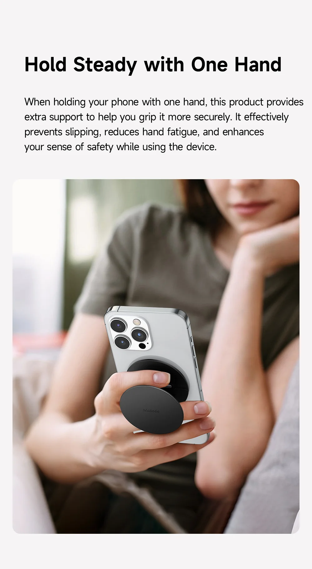 MCDODO MR-7910 Phone Back Leather Magnetic Stand Multi-Angle Support Phone Kickstand 6