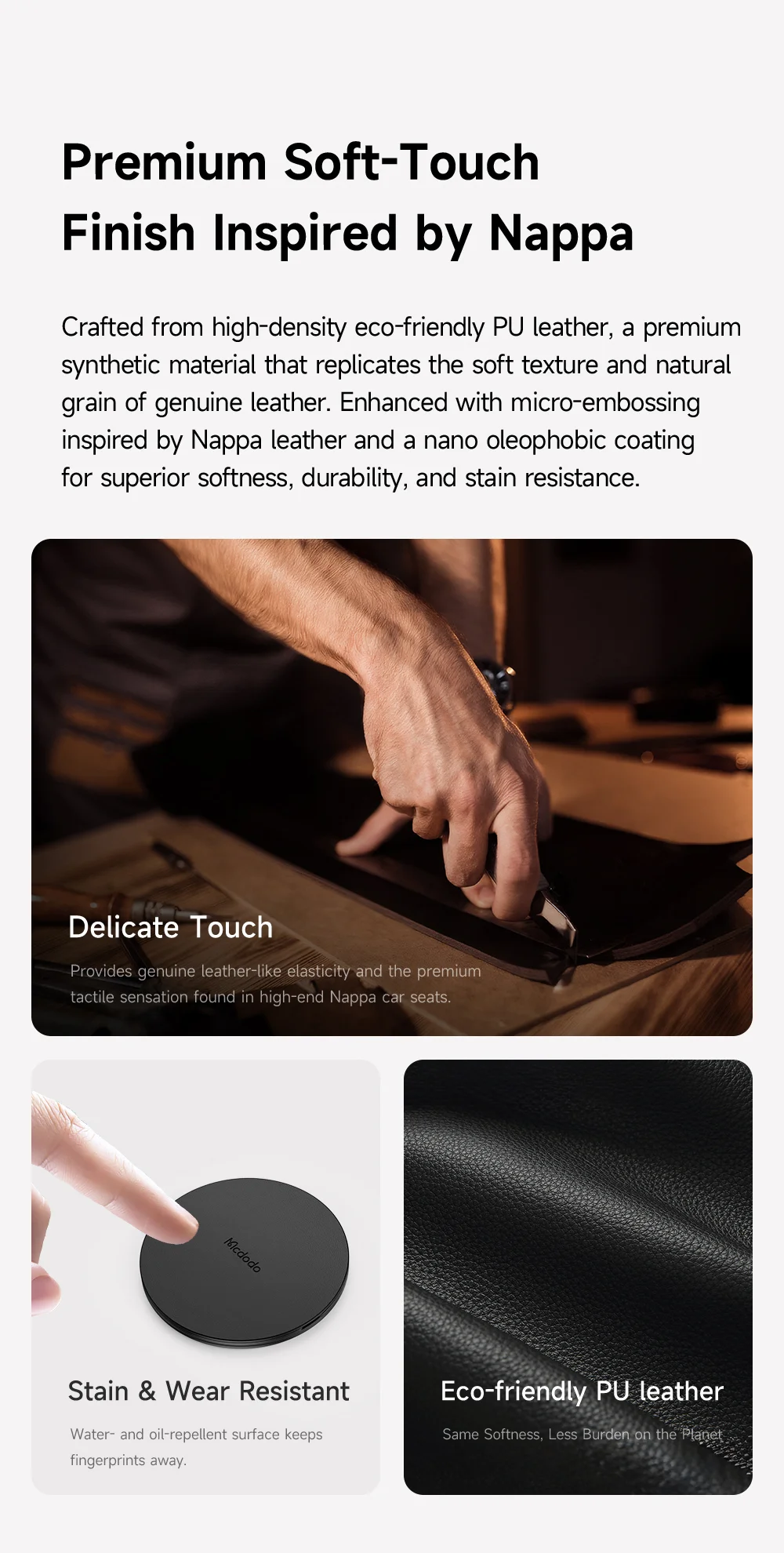 MCDODO MR-7910 Phone Back Leather Magnetic Stand Multi-Angle Support Phone Kickstand 8