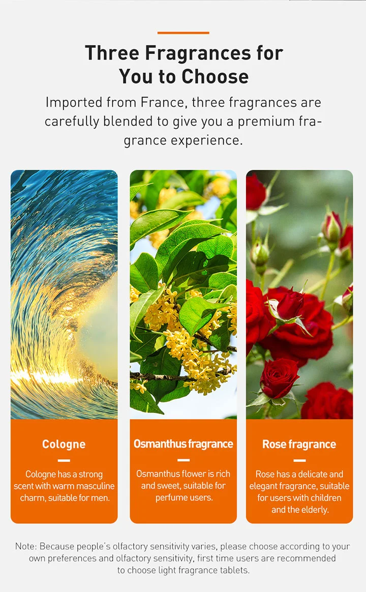 BASEUS Metal Paddle Car Air Freshener Accessory Kit - Osmanthus Fragrans 14