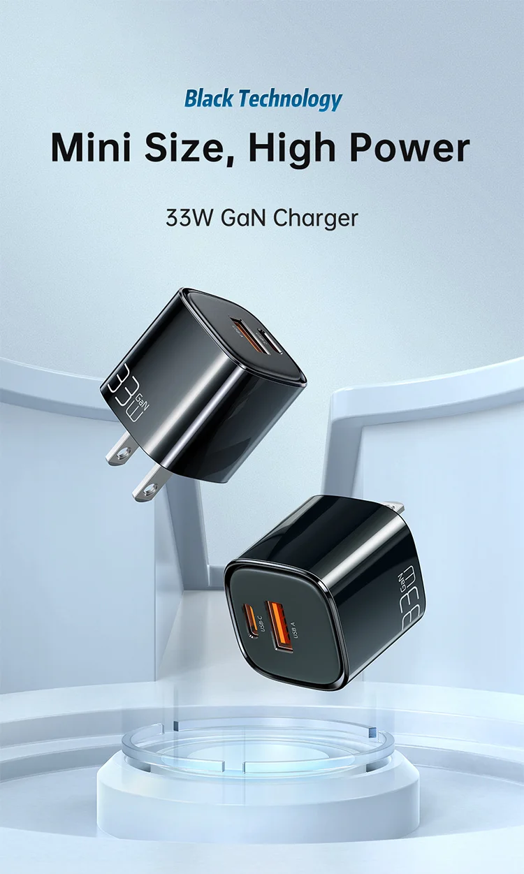 MCDODO CH-651 Nano Series PD33W USB-A + USB-C Dual Port Wall Charger Adapter US Plug - White 1