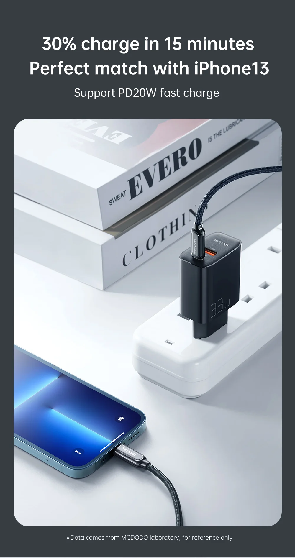MCDODO CH-0921 MDD PD33W USB-A + Type-C Dual Output Fast Charger Cell Phone Charger - EU Plug 5