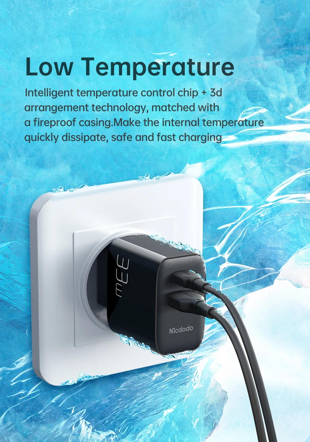 MCDODO CH-0921 MDD PD33W USB-A + Type-C Dual Output Fast Charger Cell Phone Charger - EU Plug 8
