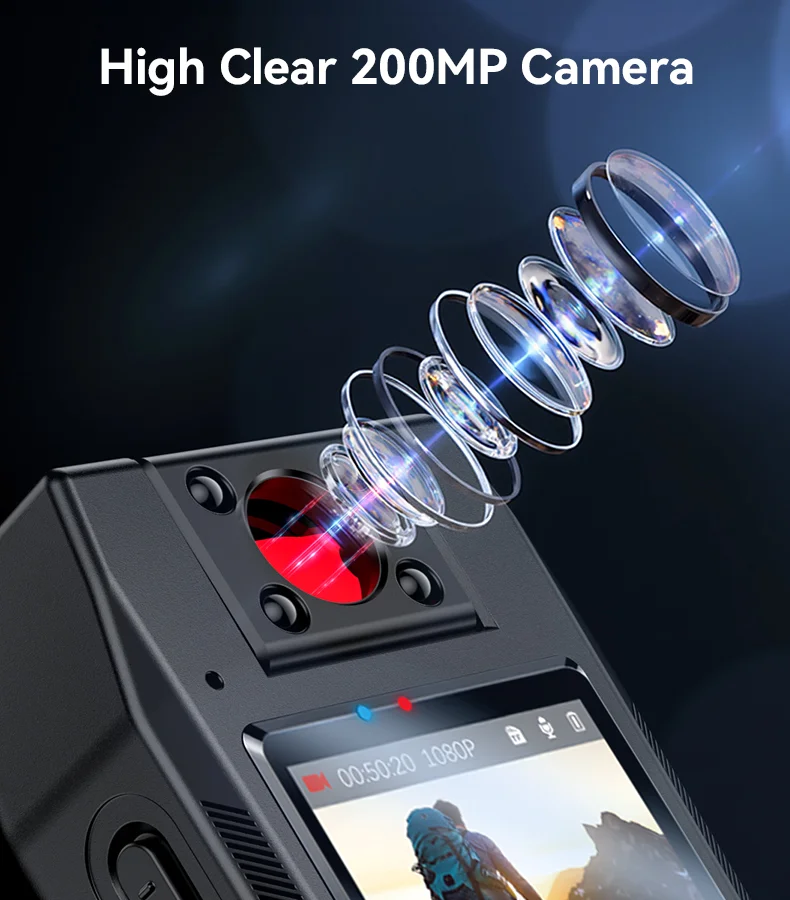 YESIDO KM25 Video Recorder 180 Degree Rotating Lens HD 1.3 Inch Screen 1080P Outdoor Cycling Hiking Camera 4
