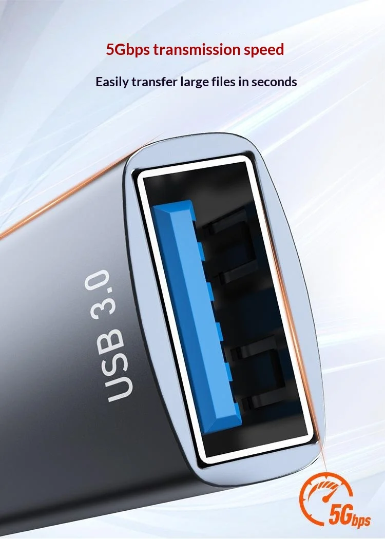 LDNIO DS-87U 7 in 1 USB-A Hub Aluminum Alloy USB 3.0 + 2x USB 2.0 + 4x Type-C 2.0 Splitter - Grey 2