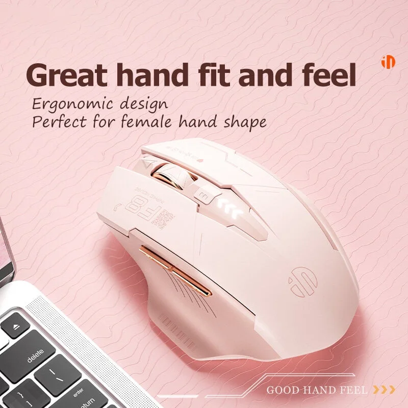 INPHIC F8 Rechargeable 2.4G Wireless Gaming Working Girls Mouse Computer Laptop Mute Mice 9