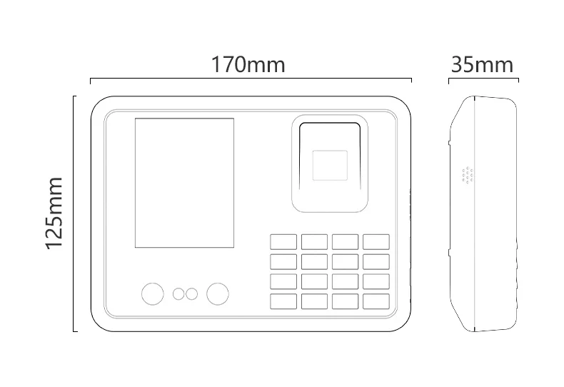 YESIDO KM30 Attendance Machine Time Clock Face Fingerprint Recognition Punch Card Reader Attendance Recorder - UK Plug 11