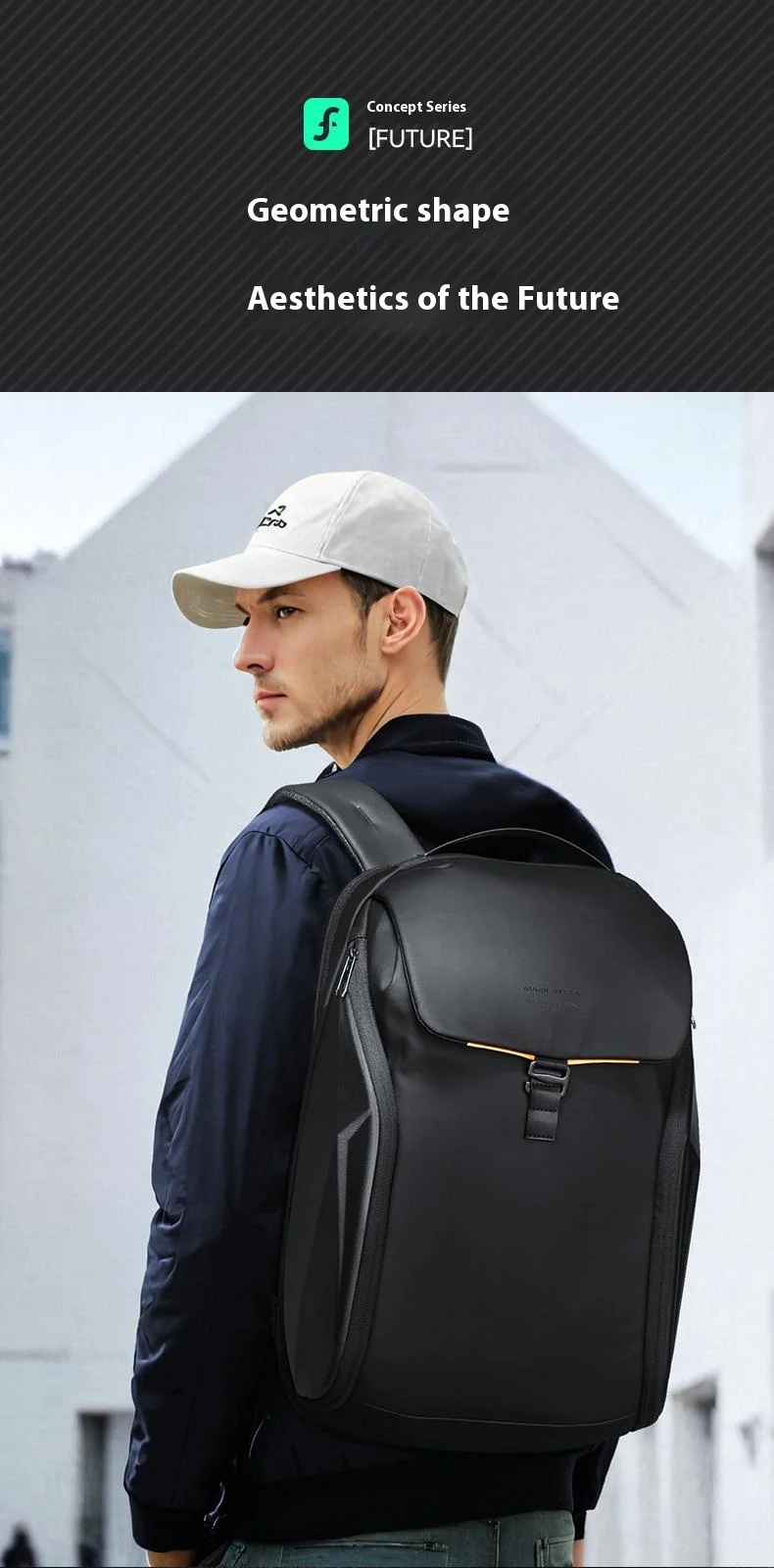 MARK RYDEN Men Laptop Backpack Waterproof Travel Shoulder Bag with External Charging Port 1