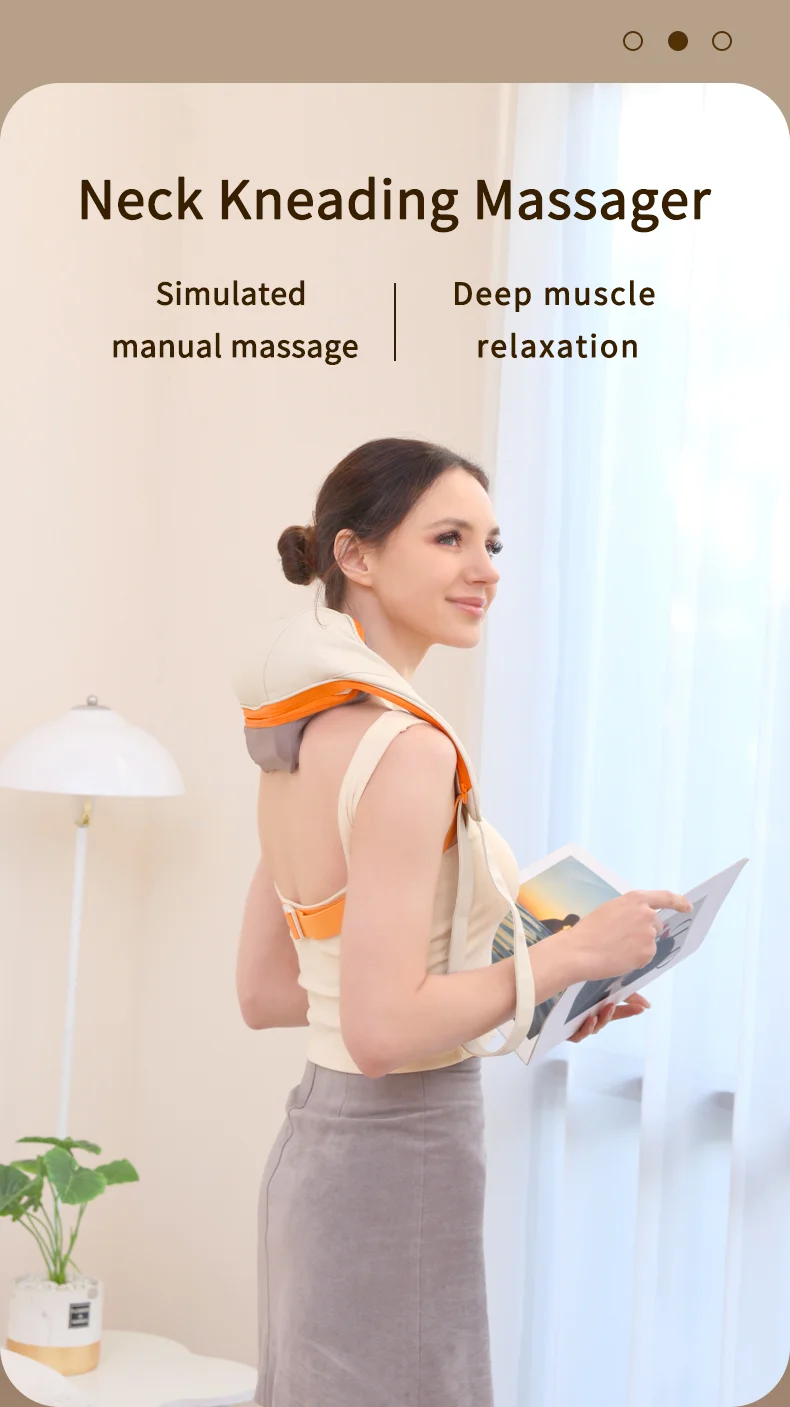 ST-360 3 Modes Neck and Shoulder Massager with Hot Compress Shiatsu Kneading Massage Device for Deep Tissue Relaxation 1
