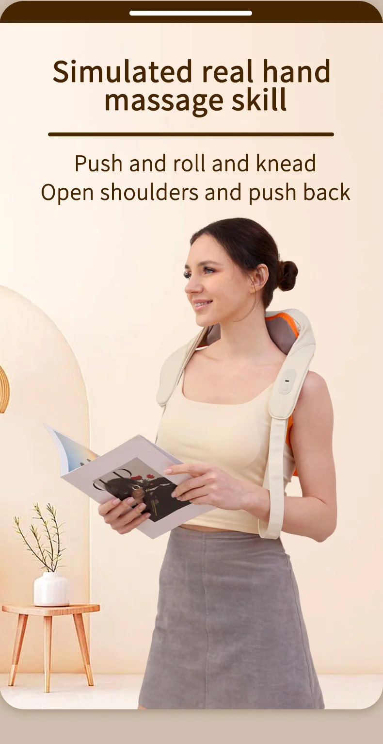 ST-360 3 Modes Neck and Shoulder Massager with Hot Compress Shiatsu Kneading Massage Device for Deep Tissue Relaxation 7
