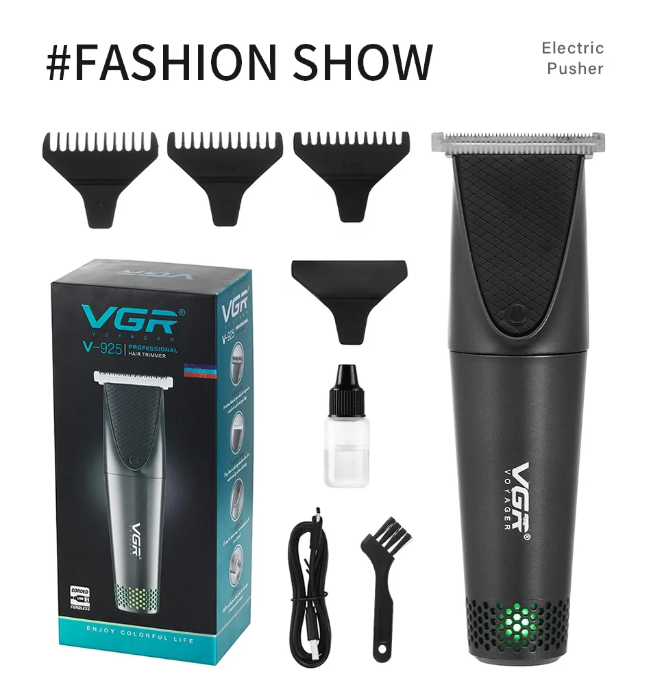 VGR V-925 Portable USB Rechargeable Hair Trimmer Home Travel Electric Clipper Men Hair Trimming Tool 8