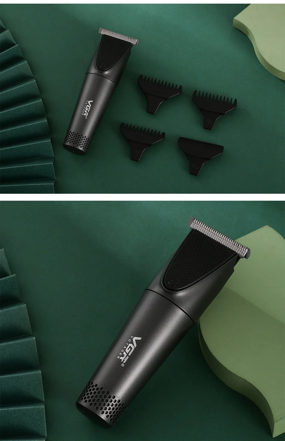 VGR V-925 Portable USB Rechargeable Hair Trimmer Home Travel Electric Clipper Men Hair Trimming Tool 9