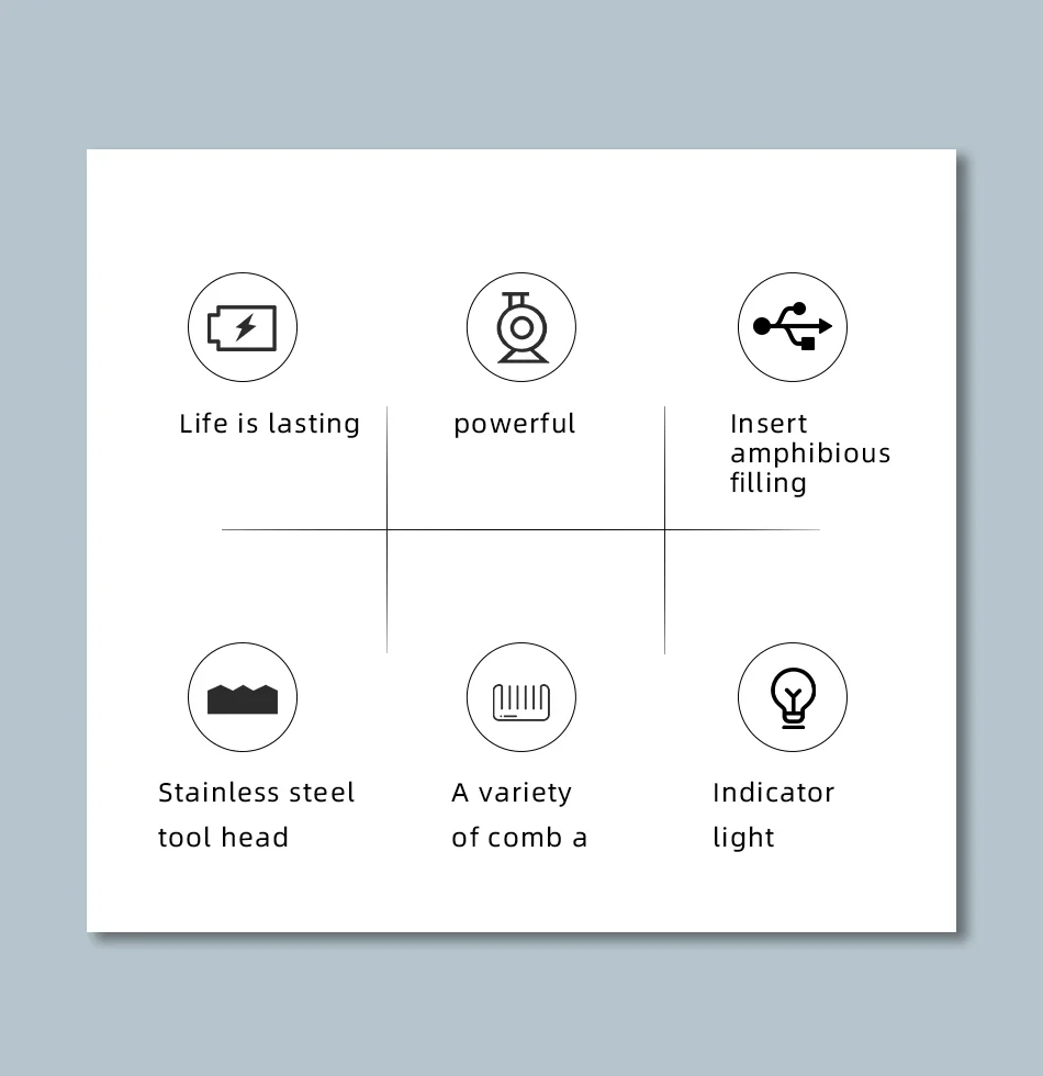 VGR V-933 Professional Hair Electric Clipper Portable Hair Trimmer with Stainless Steel Cutter Haircut Tool for Barber Shop 2