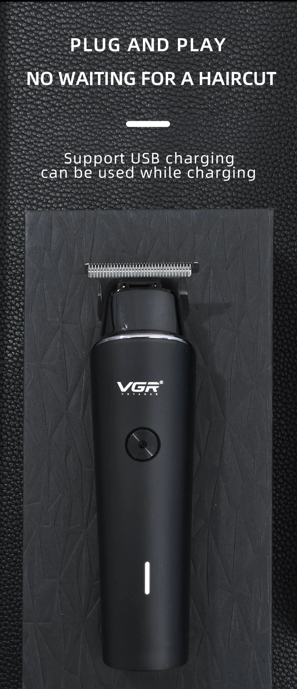 VGR V-933 Professional Hair Electric Clipper Portable Hair Trimmer with Stainless Steel Cutter Haircut Tool for Barber Shop 6