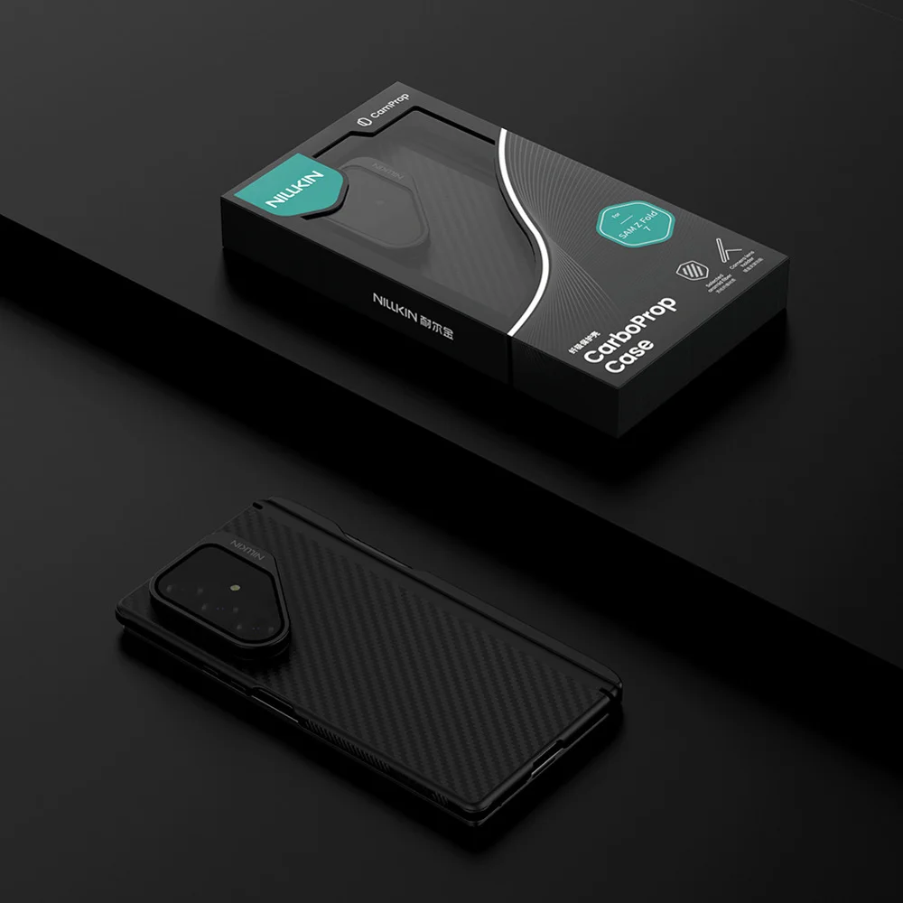 NILLKIN CarboProp For Samsung Galaxy Z Fold7 5G Magnetic Case Clear Black Lens Lid Aramid Fiber Phone Cover with Stylus Pen 11