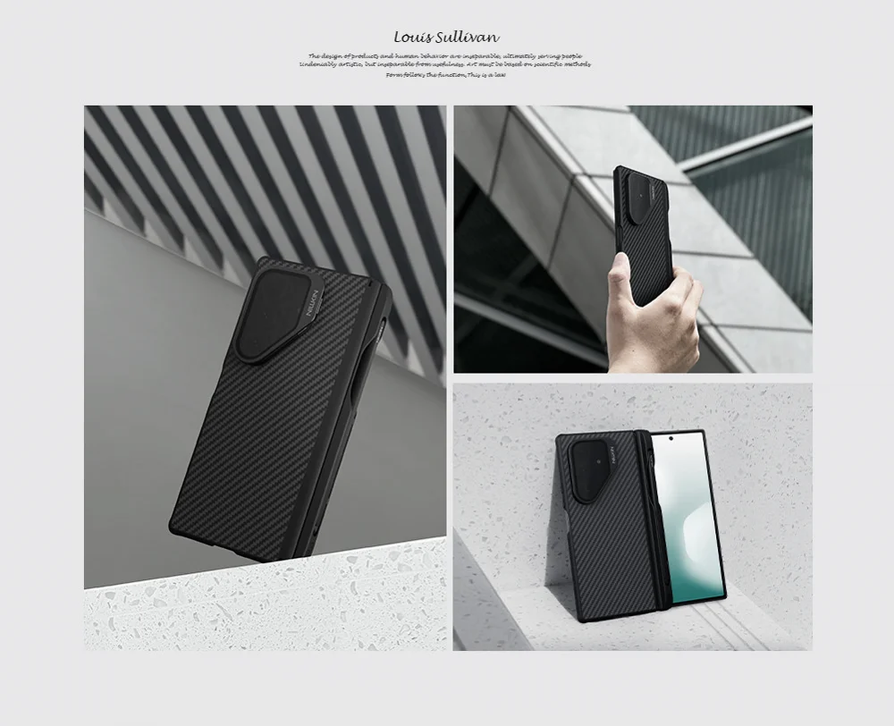 NILLKIN CarboProp For Samsung Galaxy Z Fold7 5G Magnetic Case Clear Black Lens Lid Aramid Fiber Phone Cover with Stylus Pen 3