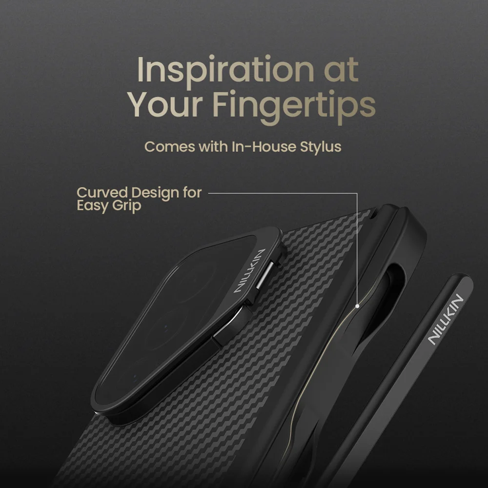 NILLKIN CarboProp For Samsung Galaxy Z Fold7 5G Magnetic Case Clear Black Lens Lid Aramid Fiber Phone Cover with Stylus Pen 5