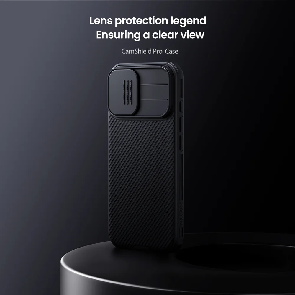 Coque NILLKIN Camshield Pro Series pour iPhone 17 en PC + TPU avec couvercle coulissant pour appareil photo - Vert 1