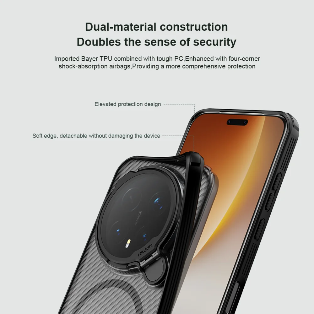 Nillkin Camshield Prop Magnetic Series For Honor Magic8 Pro 5G Magnetic Case Clear Lens Lid Pc Tpu Phone Back Cover - Black 9