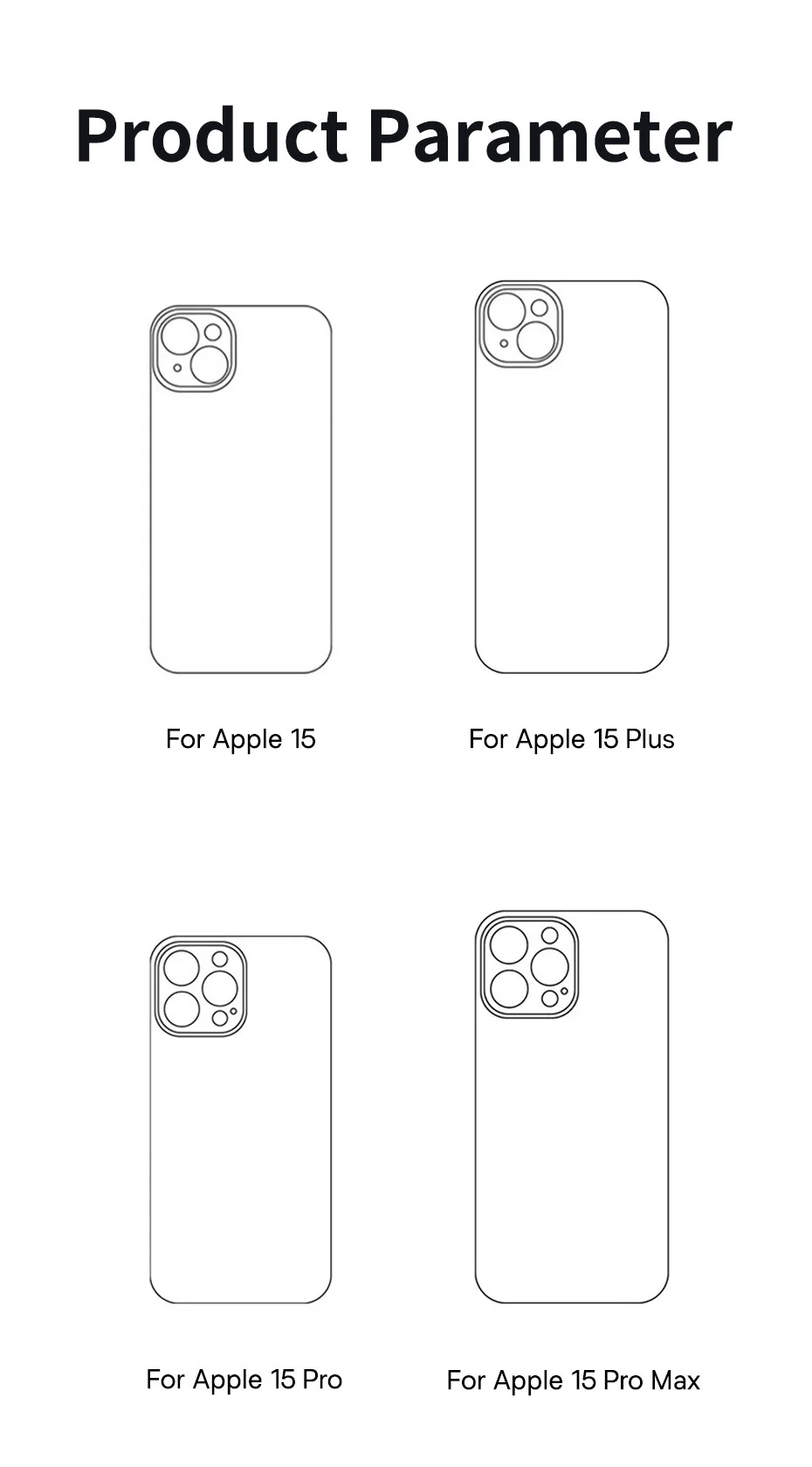 BASEUS Simple Series ll For iPhone 15 Pro Max Clear Cover TPU Slim-Fit Protective Phone Case 15