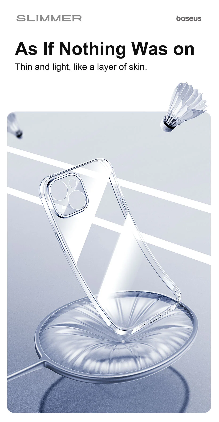 BASEUS Simple Series ll For iPhone 15 Pro Max Clear Cover TPU Slim-Fit Protective Phone Case 3