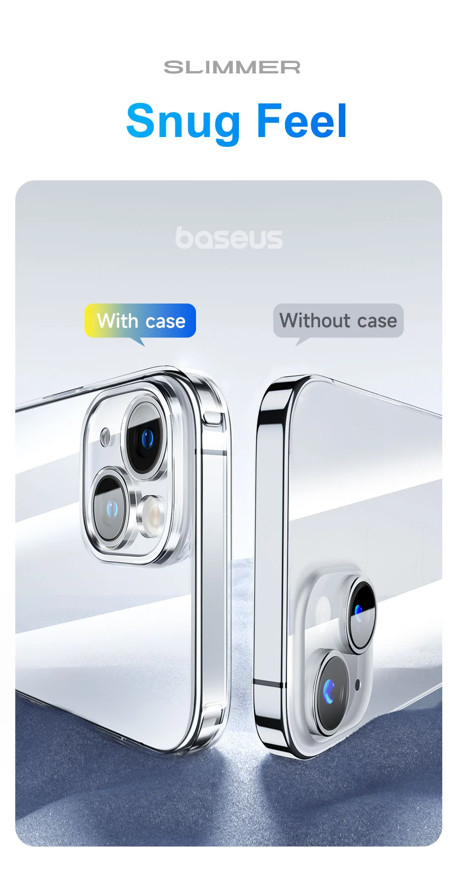 BASEUS Simple Series ll For iPhone 15 Pro Max Clear Cover TPU Slim-Fit Protective Phone Case 4