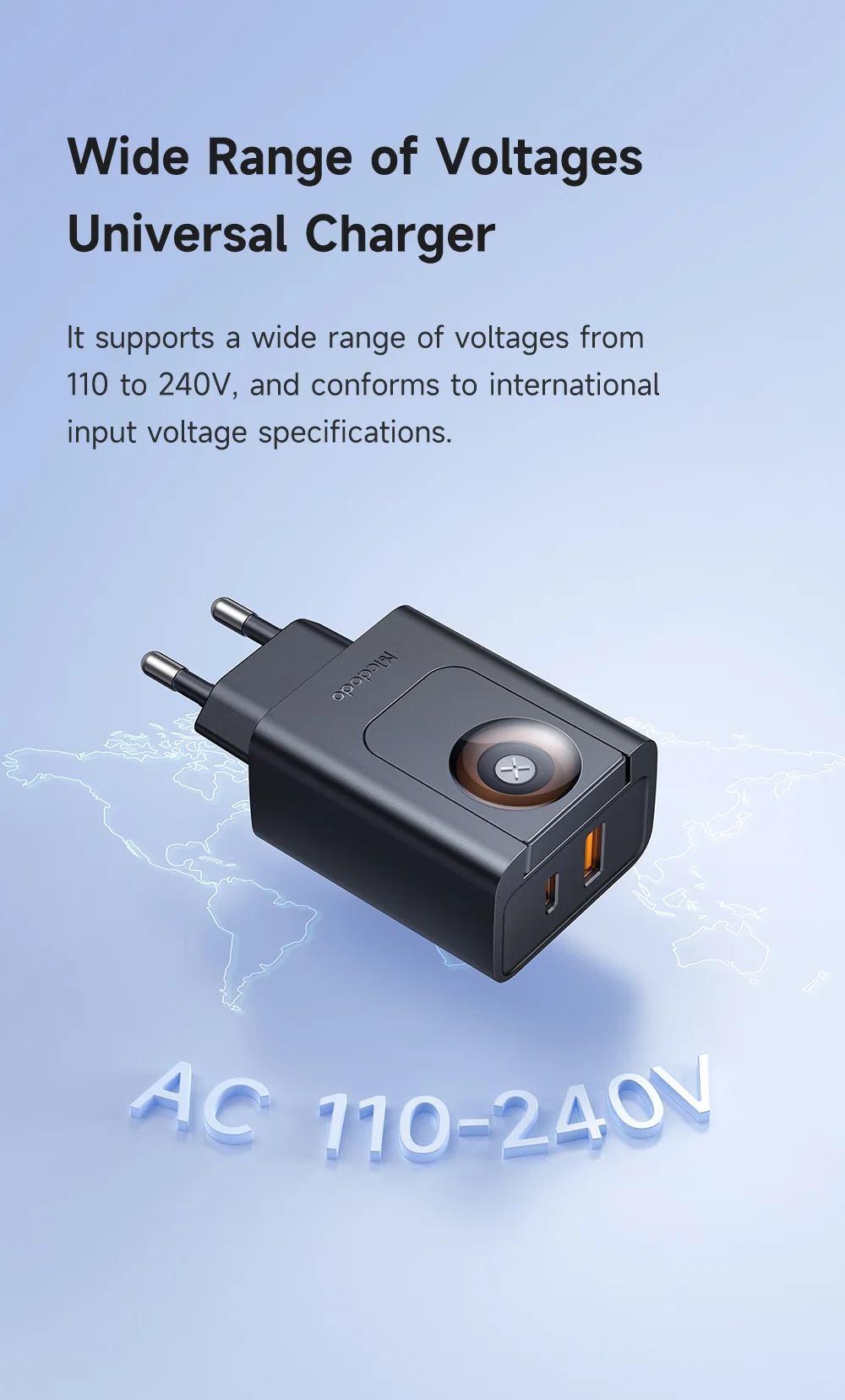 MCDODO CH-3700 2 in 1 Wireless Smart Watch + Travel Charger 30W USB-A / USB-C Fast Charging Wall Charger - EU Plug 16