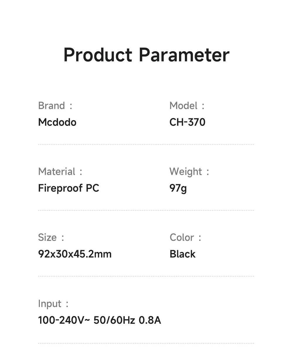 MCDODO CH-3700 2 in 1 Wireless Smart Watch + Travel Charger 30W USB-A / USB-C Fast Charging Wall Charger - EU Plug 17