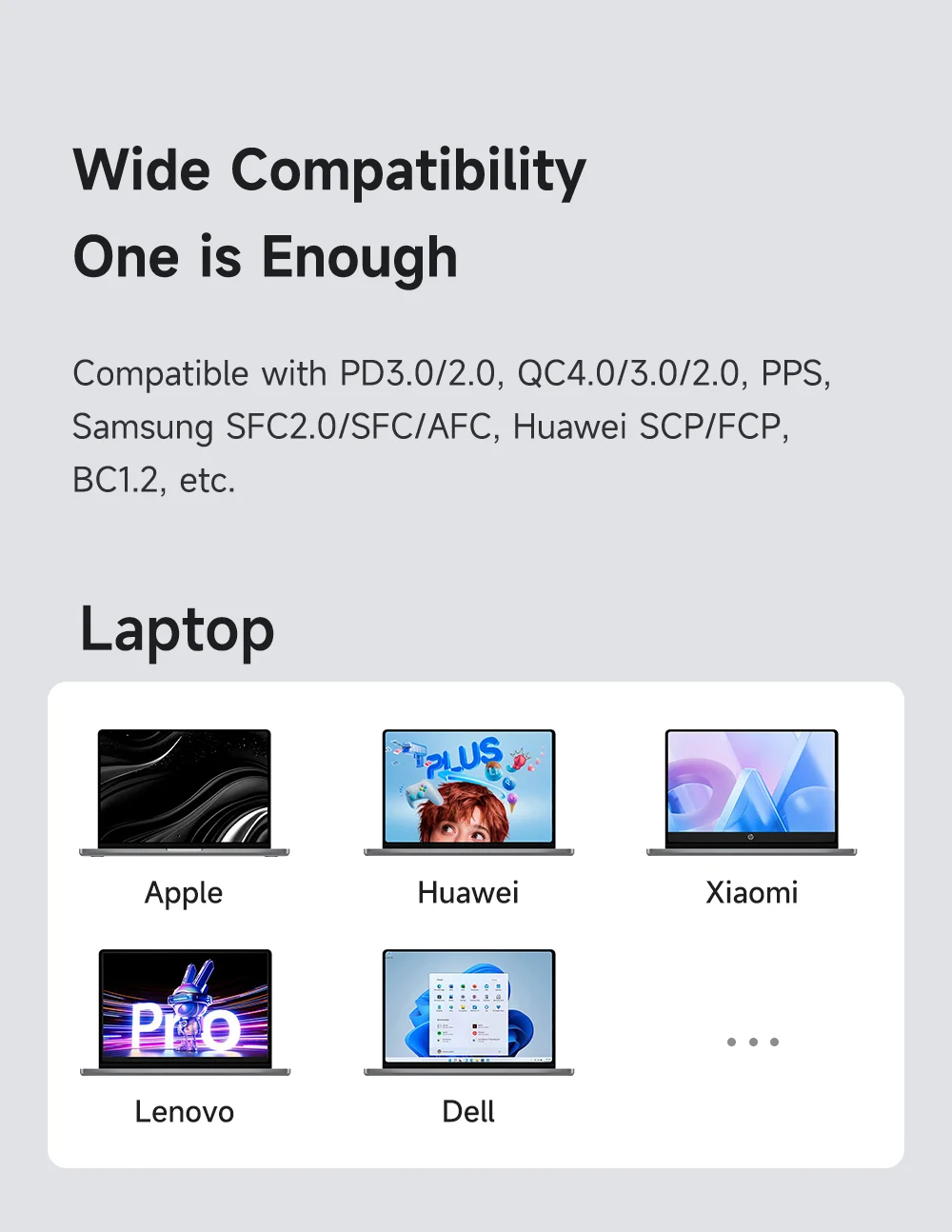 MCDODO CH-4100 GaN Fast Charger 67W USB-C / USB-A Power Adapter with Retractable Cable for Multiple Devices - EU Plug 17