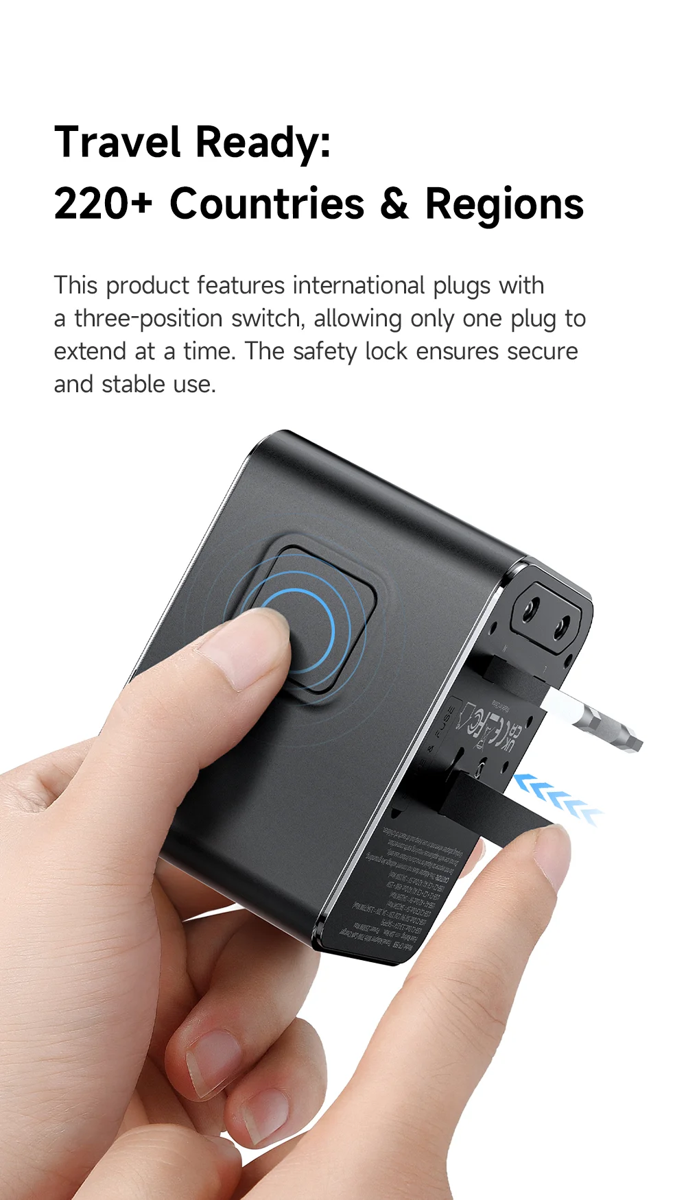 MCDODO CP-5980 MDD G5 Series 70W Global Wall Charger 3 USB-C + 2 USB-A Universal Travel Adapter Charger Set with Type-C Cable 2