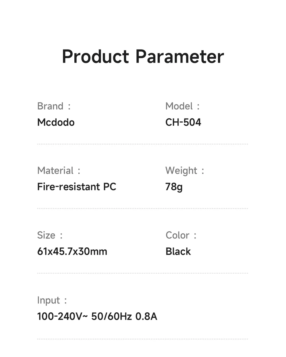 MCDODO CH-5040 MDD 2 in 1 Wall Charger with Watch Wireless Charging Portable Travel Charger 30W USB-A / USB-C - US Plug 6